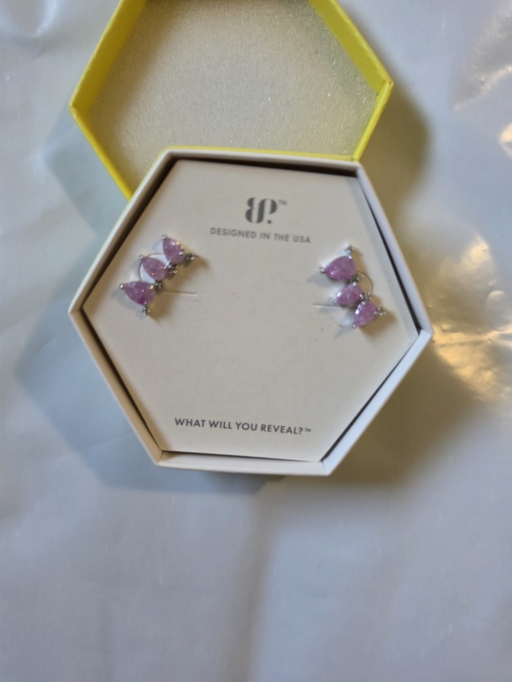 Triple Teardrop Crystal Stud Earrings - Designed in USA